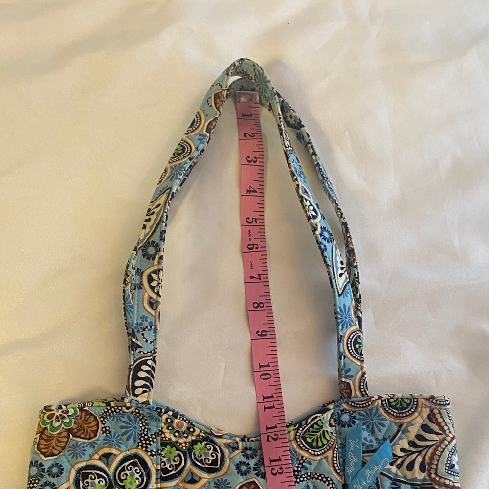 Vera Bradley Blue and Brown Floral Shoulder Bag - Picture 6 of 11